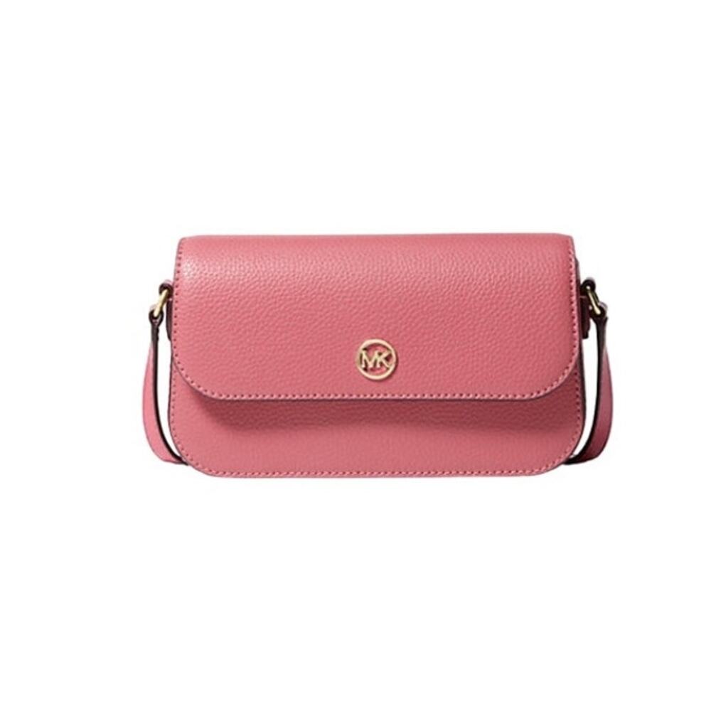 MICHAEL KORS Jet Set Travel Small Pebbled Leather Crossbody Bag Pink NWT